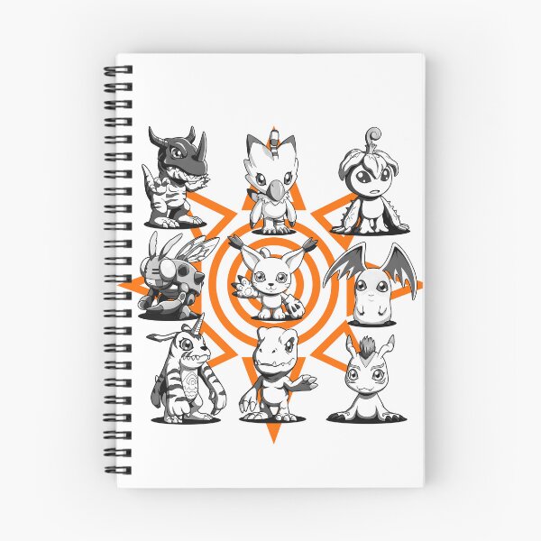 Item preview, black white colour Classic Rookie Digital Monsters all Squad Grid Art cute illustration  designed and sold by sabartgunpla.