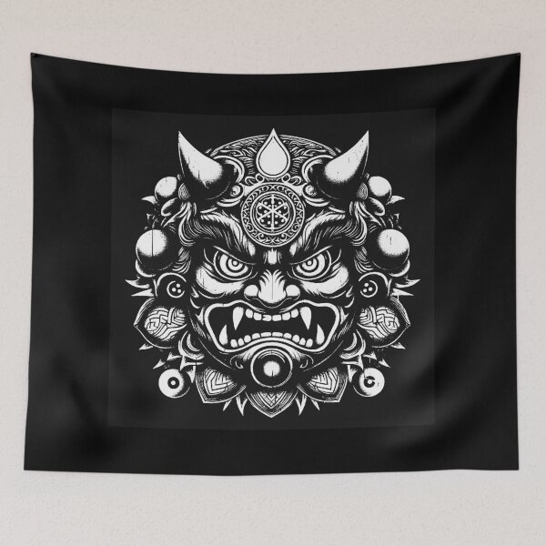 Item preview, Dark Art Japanese Daruma Mask designed and sold by MORSPECTIVE.