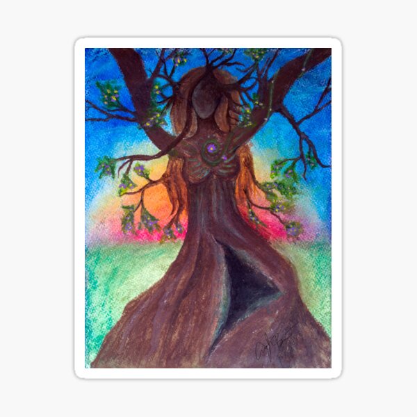 Sunset Behind Dryad Sticker