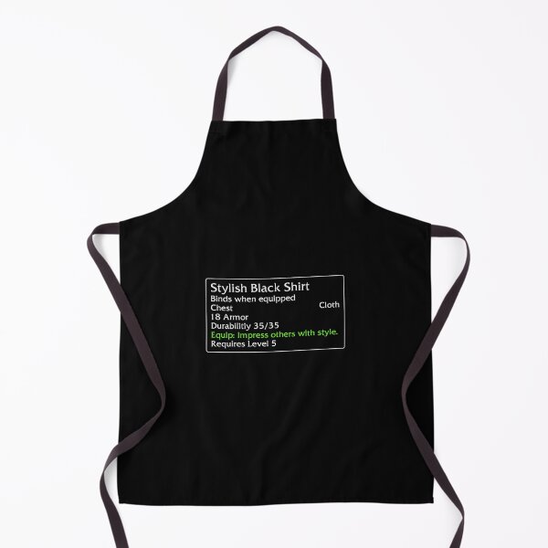 Item preview, Stylish Black Shirt RPG Item Tooltip Gamer Humor Art designed and sold by papahholiday.