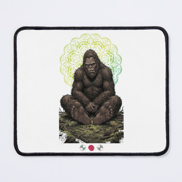 Item preview, Easy Pose Bigfoot - Funny Grumpy Sasquatch Meditating Yoga Design designed and sold by Whimsy Trail Co.