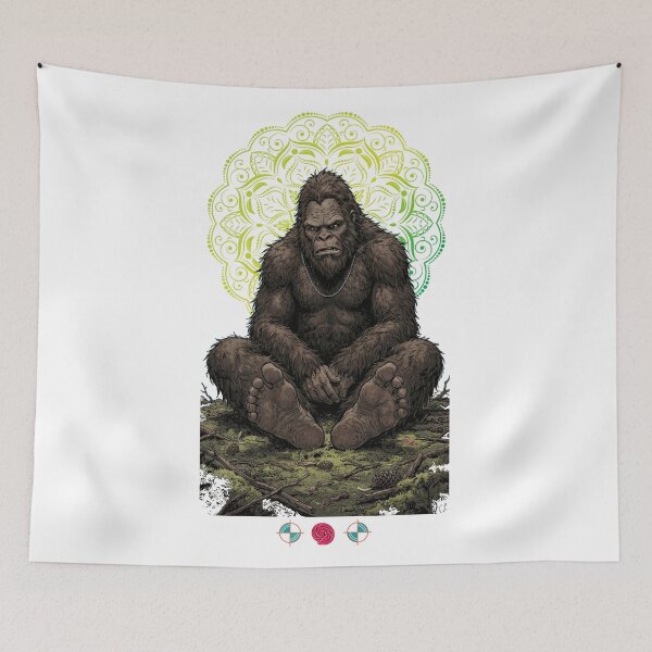 Item preview, Easy Pose Bigfoot - Funny Grumpy Sasquatch Meditating Yoga Design designed and sold by Whimsy Trail Co.