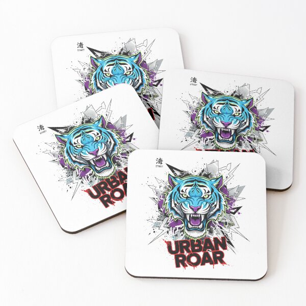 Item preview, Urban Roar Neon Tiger Head Street Art Graffiti Design designed and sold by cannsuh.