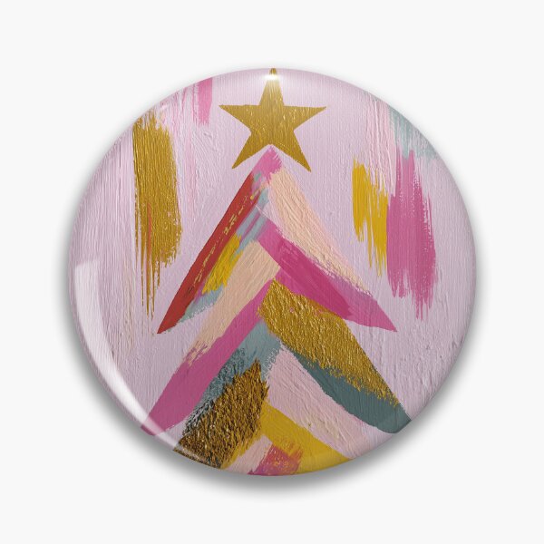 Item preview, Colorful Textured Abstract Christmas Tree Painting designed and sold by colorful-white.
