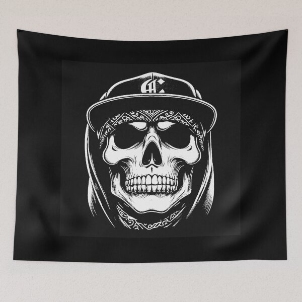 Item preview, Dark Art Cholo Gangster Mafia Skull designed and sold by MORSPECTIVE.