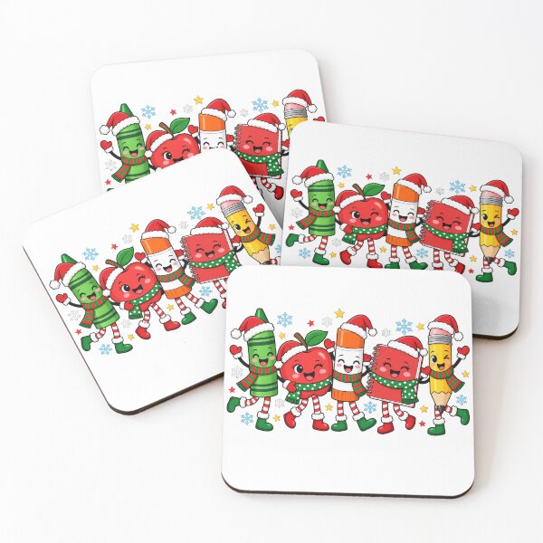Item preview, Festive School Supplies in Christmas Hats designed and sold by skyartdesign.