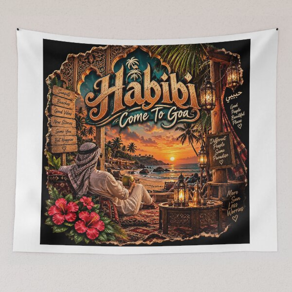 Item preview, Habibi • Come To Goa • Different People Same Paradise designed and sold by Goanheartprints.