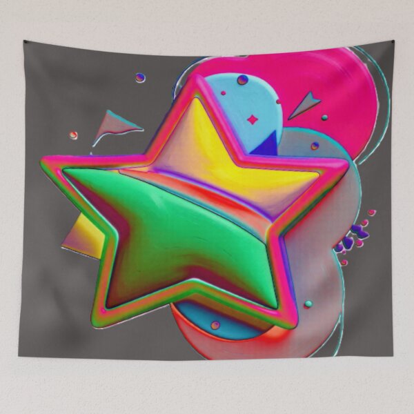 Item preview, star geometry C  E2 br colorful geometric abstract design designed and sold by SmashingDeals.
