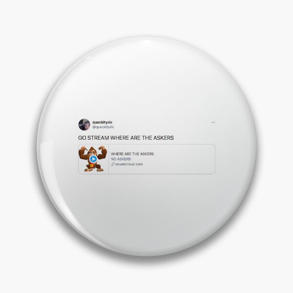 Item preview, Quackity Tweets Go Stream Where Are The Askers - Light Mode designed and sold by PostersPoste.