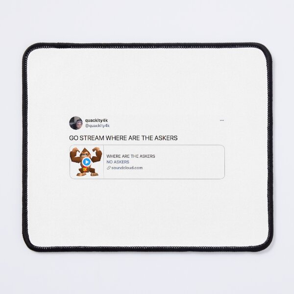 Item preview, Quackity Tweets Go Stream Where Are The Askers - Light Mode designed and sold by PostersPoste.