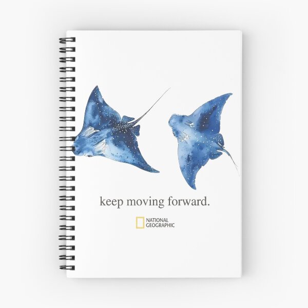 Item preview, National Geographic Manta Ray Ocean Keep Moving Forward Nature Graphic designed and sold by VelourEmber.