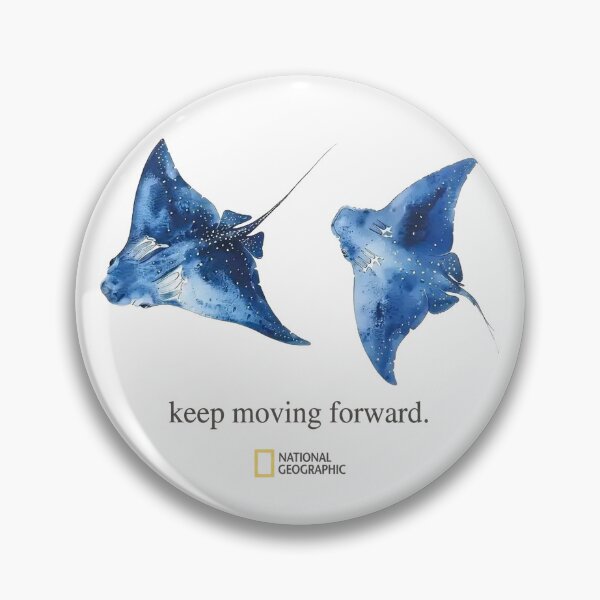 Item preview, National Geographic Manta Ray Ocean Keep Moving Forward Nature Graphic designed and sold by VelourEmber.
