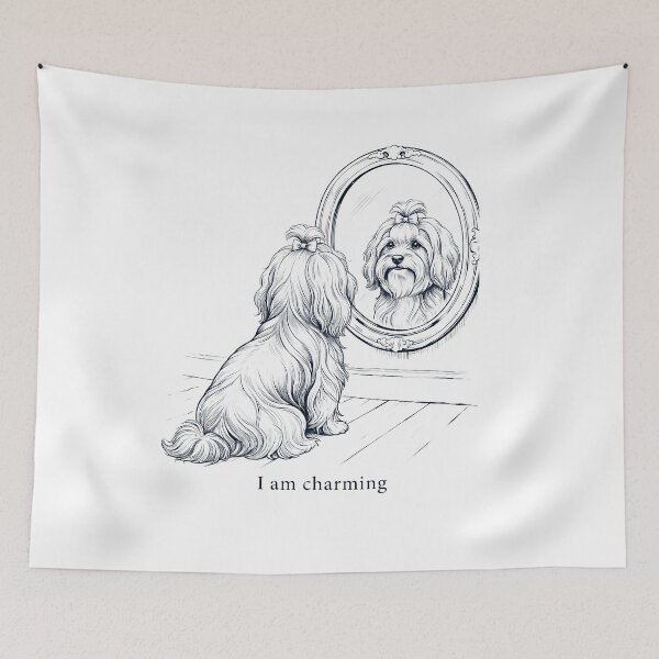 Item preview, Havanese I Am Charming Mirror Meme Dog Lover designed and sold by dian-rody-crest.