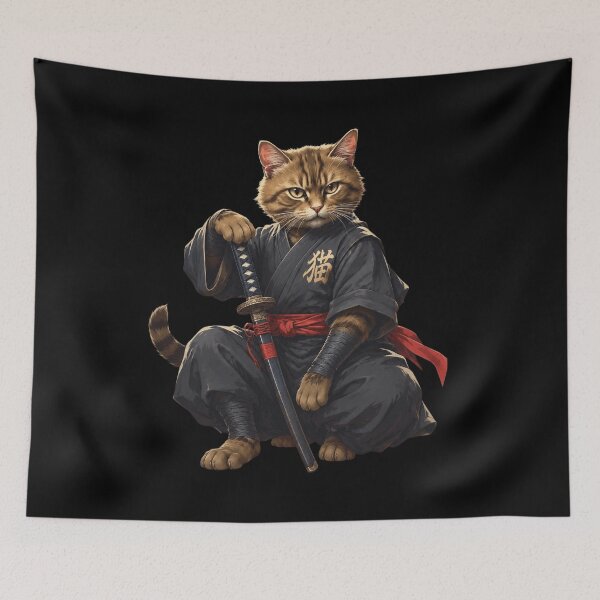 Item preview, Ninja Cat Samurai designed and sold by DeborahAnita73.