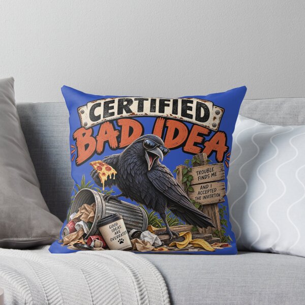 Item preview, Certified Bad Idea – Funny Crow 3D Pop-Out Design designed and sold by OddCritterCo.