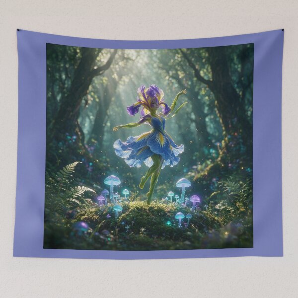 Item preview, Iris Flower Nymph Dances in an Enchanted Wood designed and sold by Tridentulus.