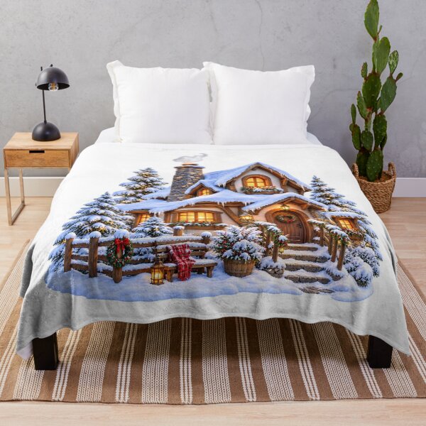 Item preview, Cozy Winter Cottage Christmas Wonderland designed and sold by HoMya.