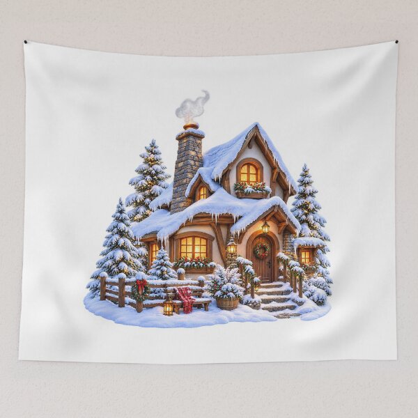 Item preview, Cozy Winter Cottage Christmas Wonderland designed and sold by HoMya.