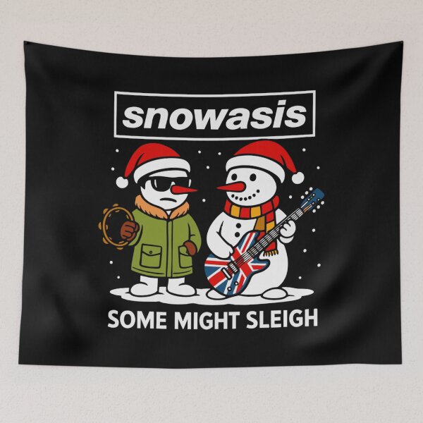 Item preview, funny oasis snowasis some might sleigh parody christmas jumper for music fans designed and sold by KevinRich11.
