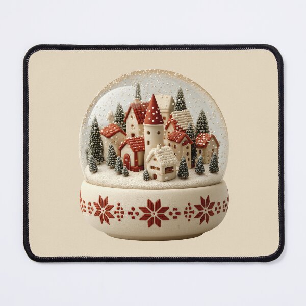 Item preview, Festive Winter Village Snow Globe Illustration designed and sold by colorful-white.