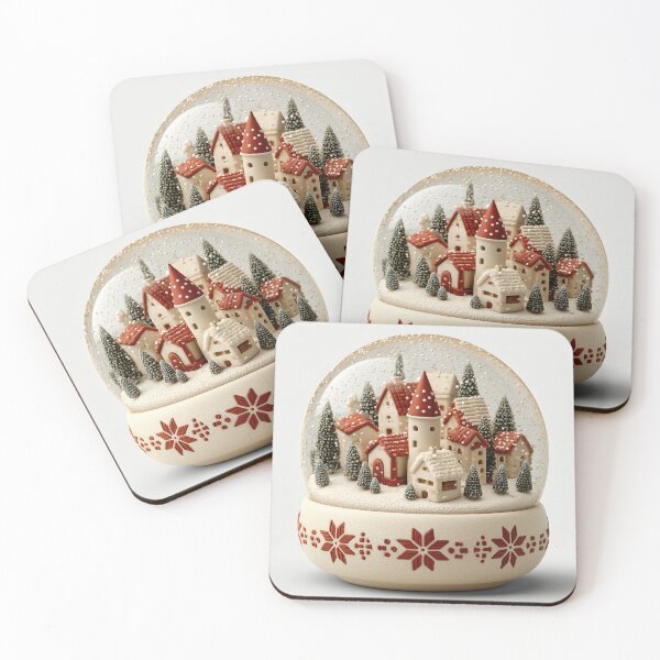 Item preview, Festive Winter Village Snow Globe Illustration designed and sold by colorful-white.