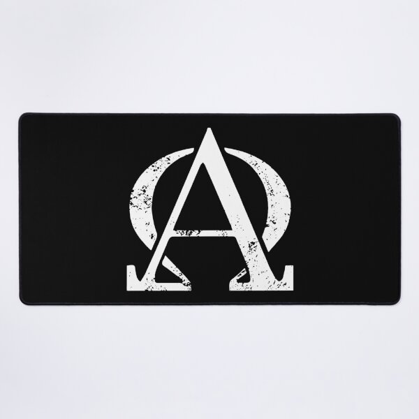 Item preview, Omega Symbol Letter A Distressed Minimalist Monogram Art designed and sold by papahholiday.