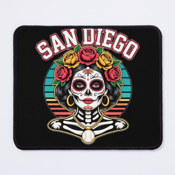 Item preview, San Diego Sugar Skull Flower City Baseball  designed and sold by RuperDelois.