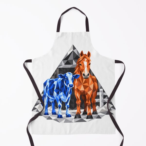 Aperçu de l'œuvre vache et cheval en cristal géométrique créée et vendue par danart7.
