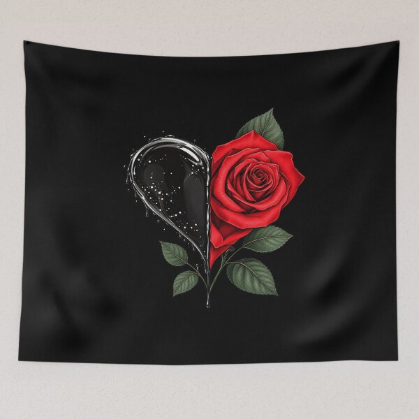 Item preview, Red Rose Heart Flower Botanist Garden Gardening Flower Rose designed and sold by RuperDelois.