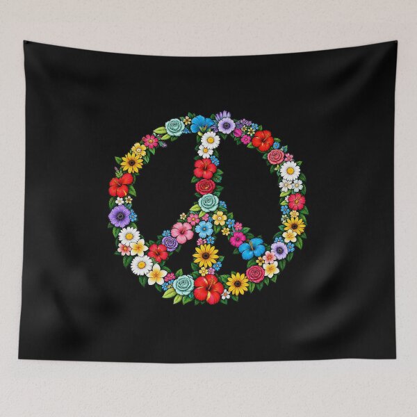 Item preview, Love and Peace Flower Sign Hippie Lover Beautiful designed and sold by RuperDelois.