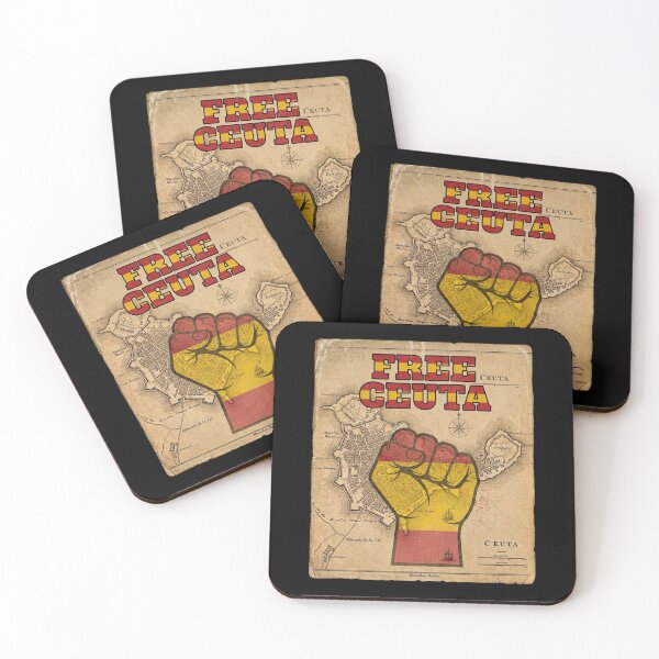 Item preview, Free Ceuta Spanish Flag Fist Vintage Map designed and sold by Flirt-Teez.