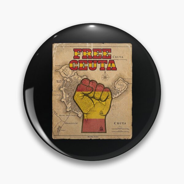 Item preview, Free Ceuta Spanish Flag Fist Vintage Map designed and sold by Flirt-Teez.