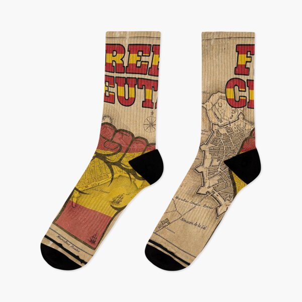 Item preview, Free Ceuta Spanish Flag Fist Vintage Map designed and sold by Flirt-Teez.