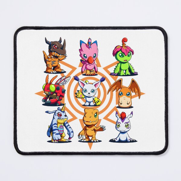 Item preview, full colour 2d render anime colour Classic Rookie Digital Monsters all Squad Grid Art cute illustration  designed and sold by sabartgunpla.