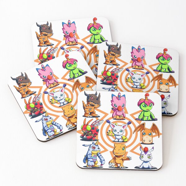 Item preview, full colour 2d render anime colour Classic Rookie Digital Monsters all Squad Grid Art cute illustration  designed and sold by sabartgunpla.