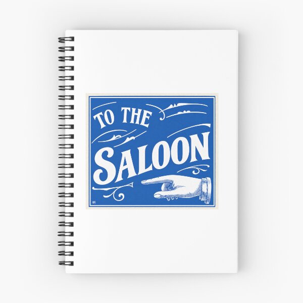 Aperçu de l'œuvre Panneau publicitaire vintage « Au saloon » créée et vendue par smallbatchstudio.