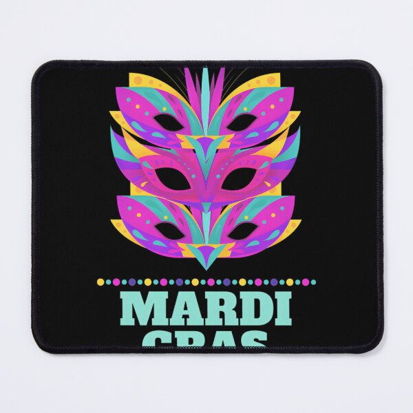 Item preview, Colorful Mardi Gras Celebration Mask and Beads Festival Design designed and sold by Nishant Turekar.
