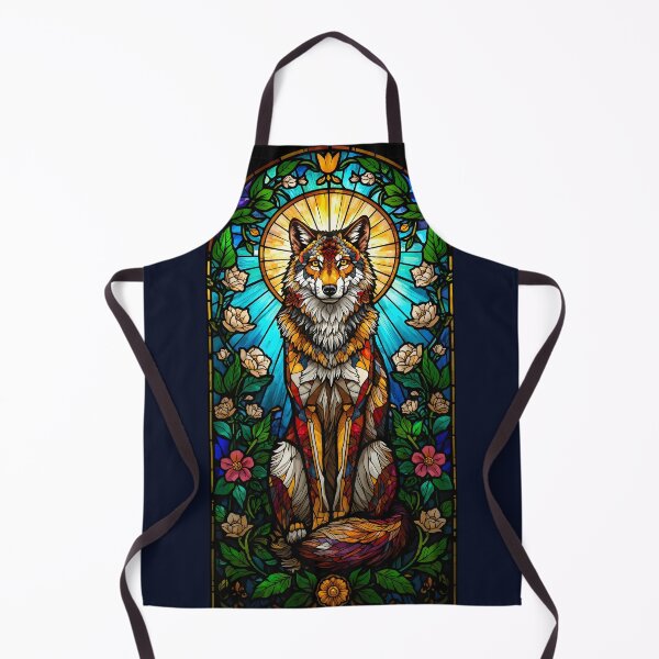 Item preview, Stained Glass Fox Spirit – Floral Woodland Guardian designed and sold by KiraChie.