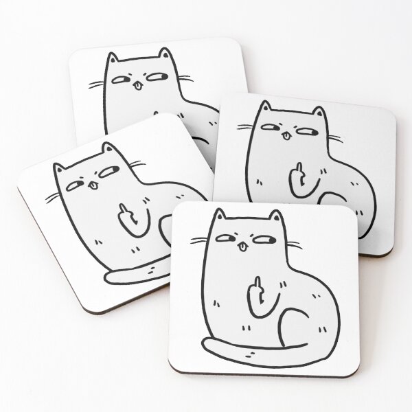 Item preview, Middle Finger Cat designed and sold by mamiewalton.