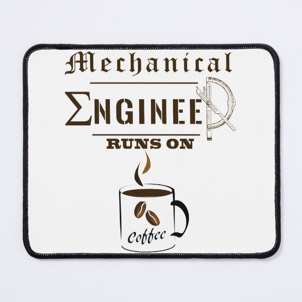 Item preview, Mechanical Engineer Runs on Coffee Funny Engineering Gift Design designed and sold by MOHAMMEDIDRIES.