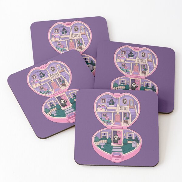 Item preview, Ghost Face Halloween Pink Polly Pocket Horror House designed and sold by pixiedustpaint.