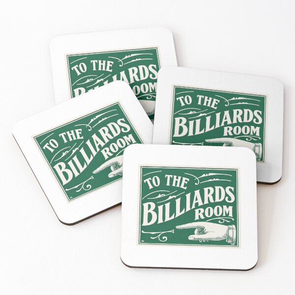 Item preview, "To The Billiards Room" Vintage Advertising Sign designed and sold by smallbatchstudio.