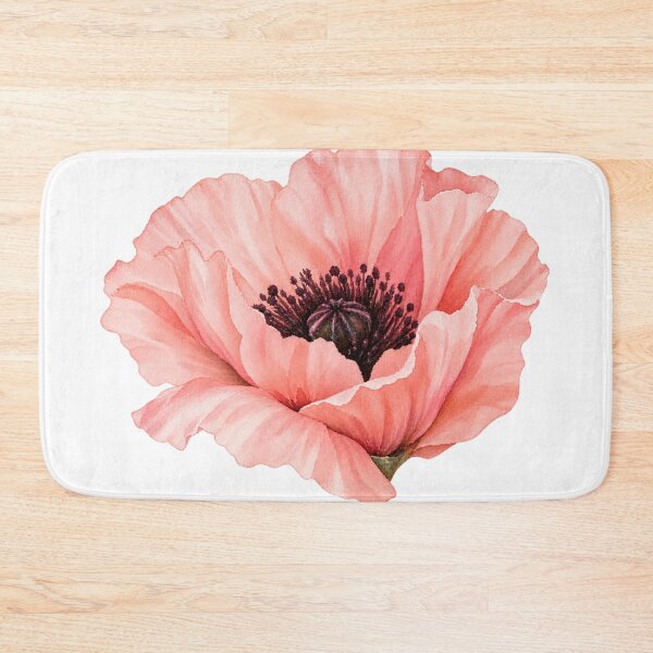 Item preview, Blushing Coral Poppy Watercolor Flower designed and sold by Fun In The Sun .