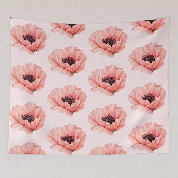 Item preview, Blushing Coral Poppy Watercolor Flower designed and sold by Fun In The Sun .