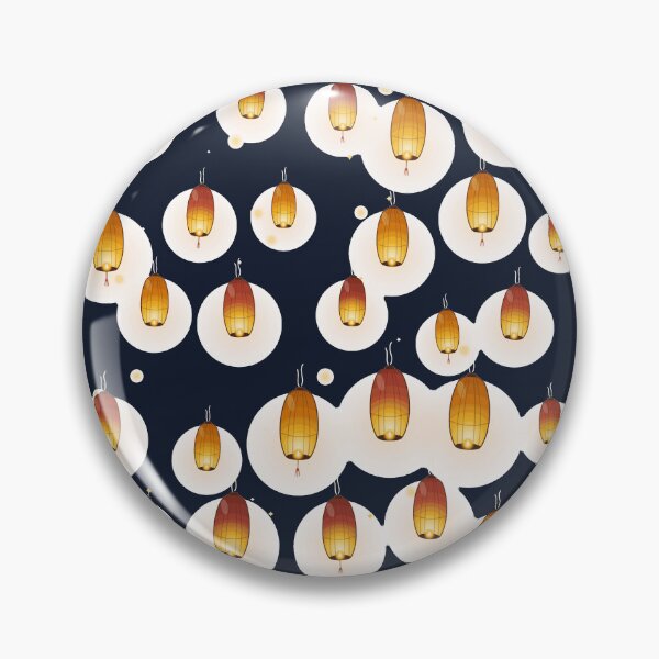 Item preview, Floating Lantern Field Mid-Autumn Sky Lantern Scatter Pattern designed and sold by KungPowUnicorn.