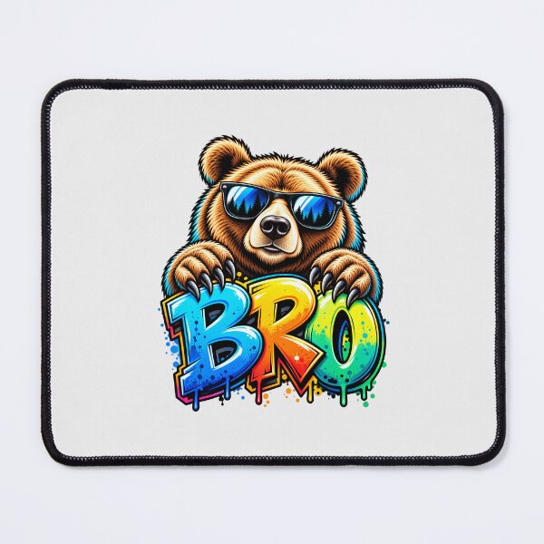 Item preview, Cool Bear BRO Graffiti – Colorful Streetwear Design designed and sold by TheAllInStore.