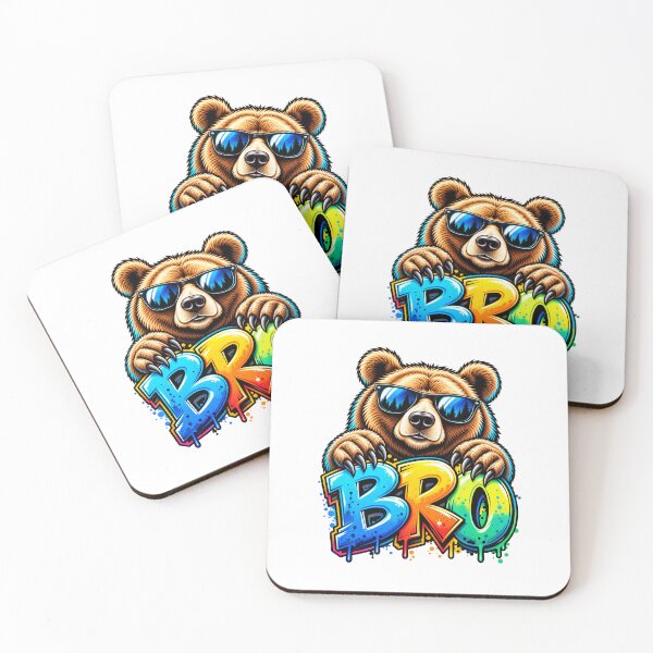 Item preview, Cool Bear BRO Graffiti – Colorful Streetwear Design designed and sold by TheAllInStore.