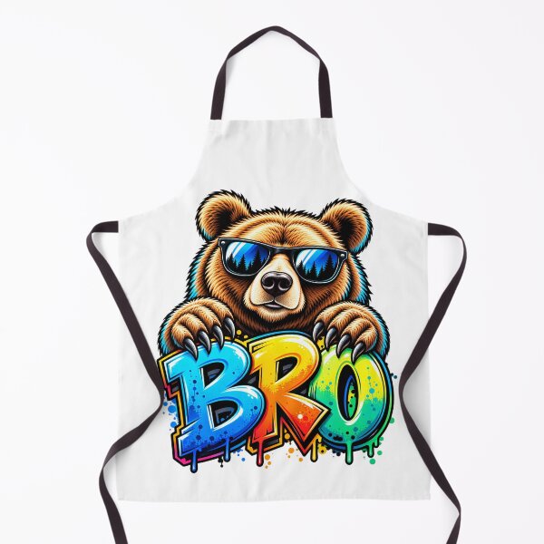 Item preview, Cool Bear BRO Graffiti – Colorful Streetwear Design designed and sold by TheAllInStore.