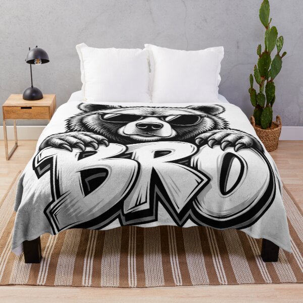 Item preview, Cool Bear BRO Graffiti – Streetwear Design designed and sold by TheAllInStore.