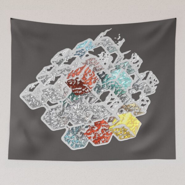 Item preview, cubicle collision C canvas A colorful geometric abstract design designed and sold by SmashingDeals.
